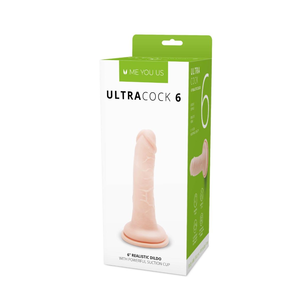Dildo realist din silicon Me You Us, culoarea pielii, 15 cm