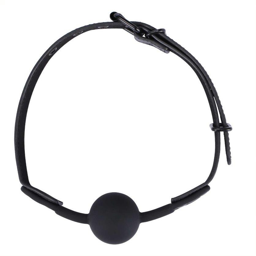 Me You Us - Blăncuță cu bilă din silicon negru, reglabilă, 40 mm