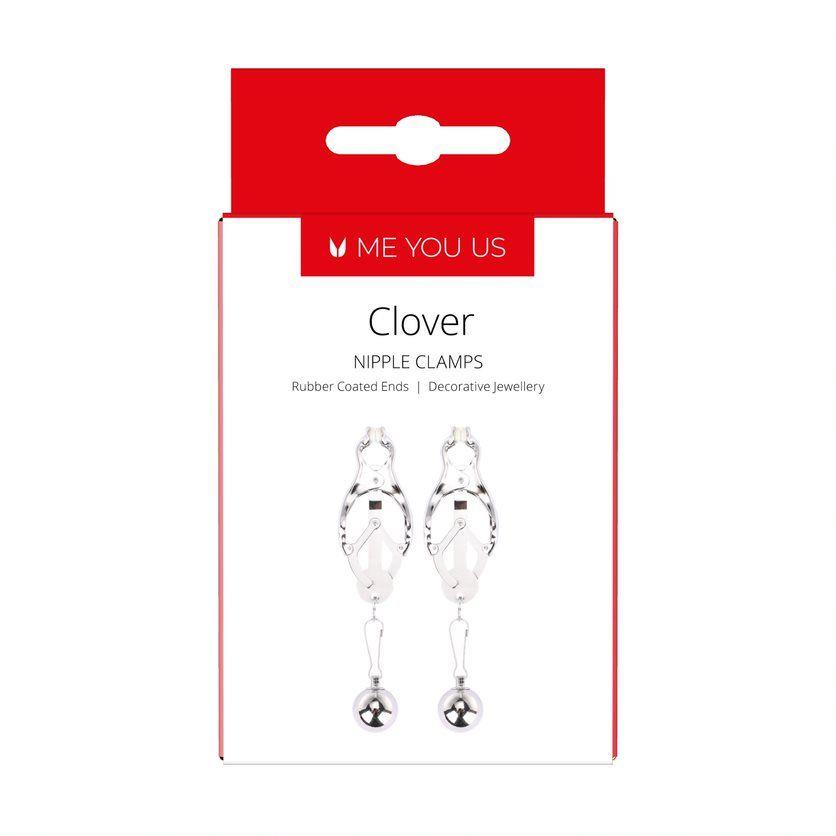 Cleme argintii pentru mameloane Me You Us Clover