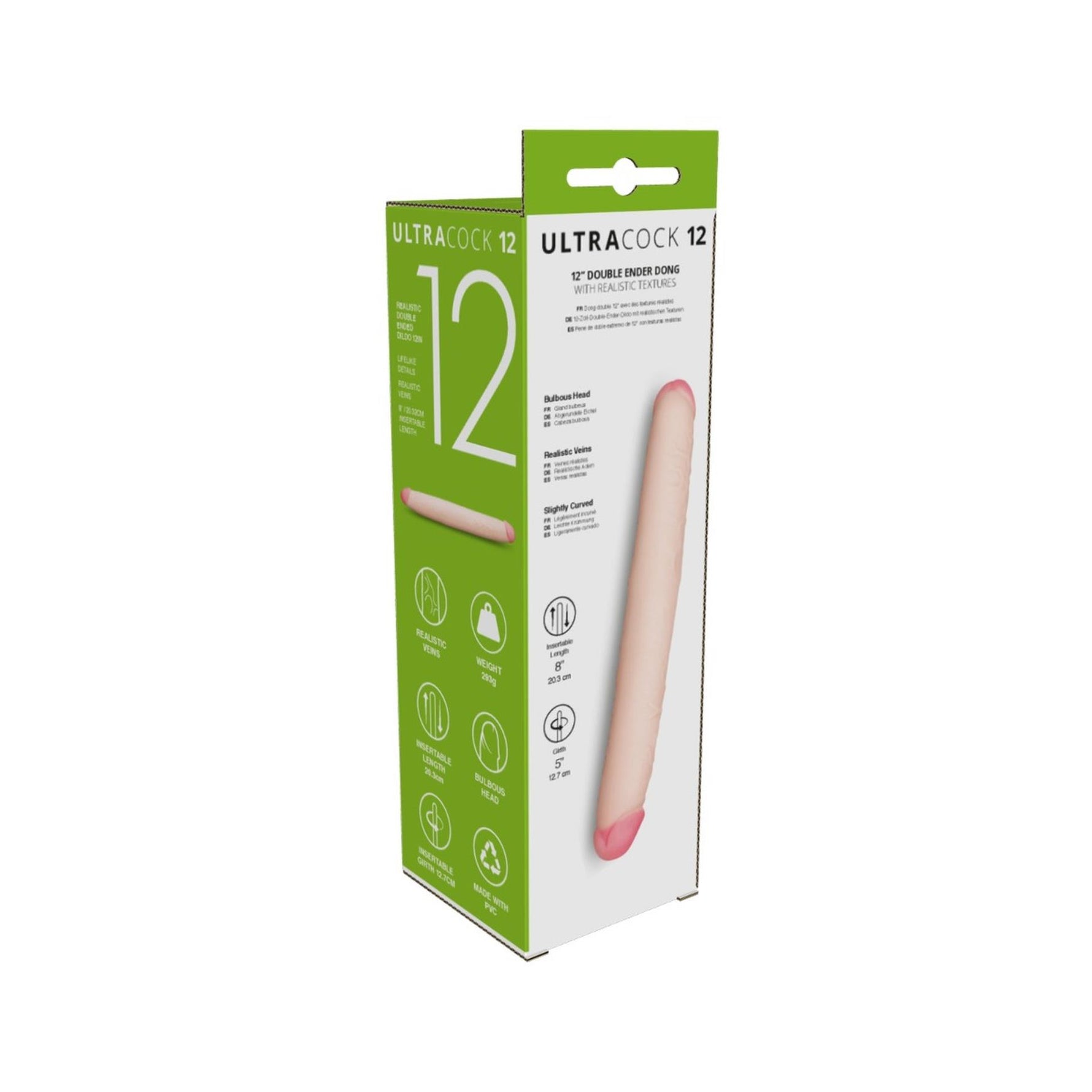 Dildo dublu Me You Us Ultra Cock 12 inch din PVC