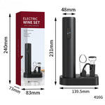 Set Tirbuson Electric din 5 piese, Flippy, Deschizator Electric, cu Baterii, Multifunctional, 23x14cm, Negru