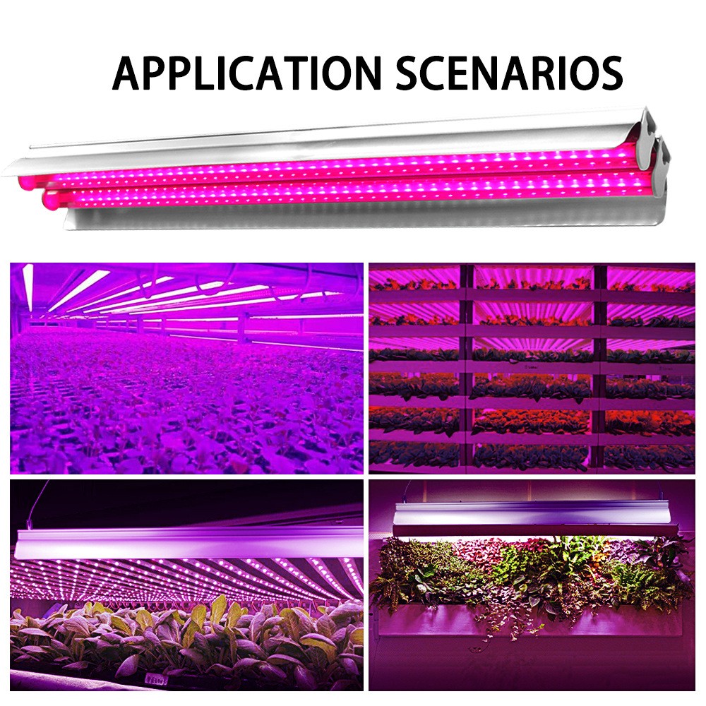 Lampa dubla pentru cresterea plantelor Flippy, 50 cm, T5, tehnologie LED, nu afecteaza plantele, potrivit pentru