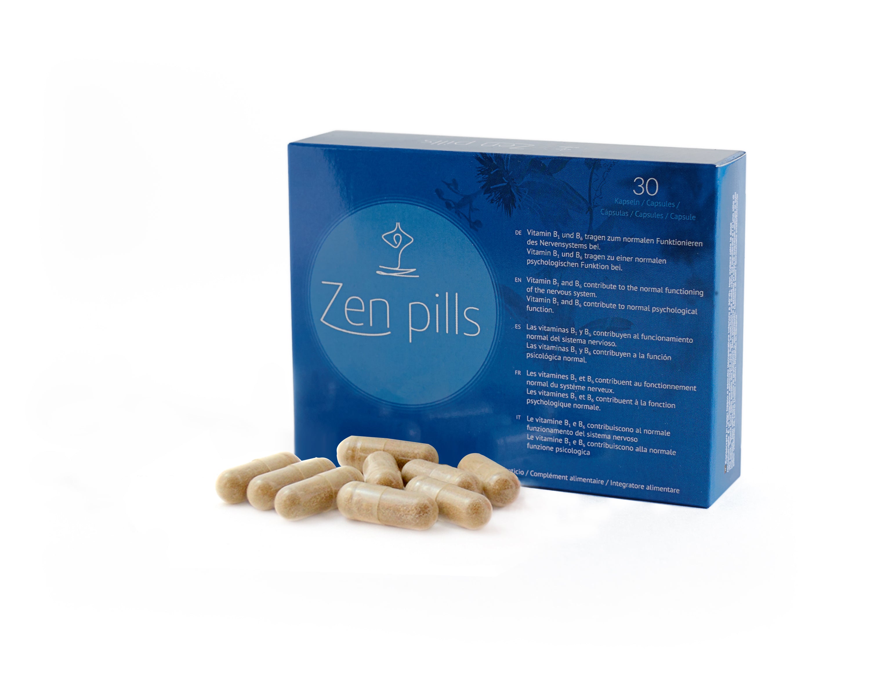 500 Cosmetics, Zen Pills, L-Tryptophan, Magnesium Stearate, Hops, Passiflora, L-Theanine, Vitamin B6 & Vitamin B1, Control Anxiety & Stress, Capsule, 30 de capsule