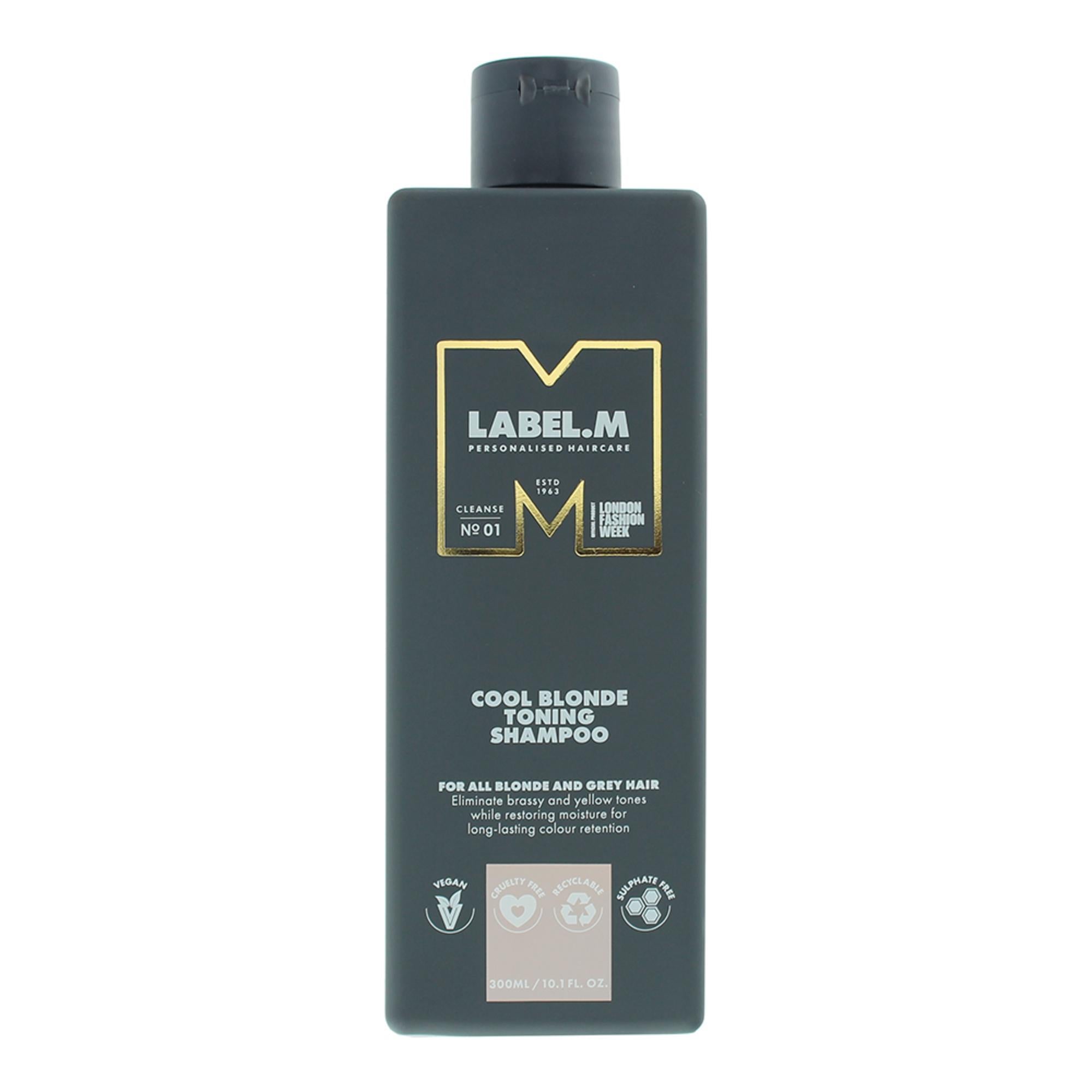 Label.M, Cool Blonde, Șampon pentru păr, Pentru neutralizarea tonurilor galbene, 300 ml