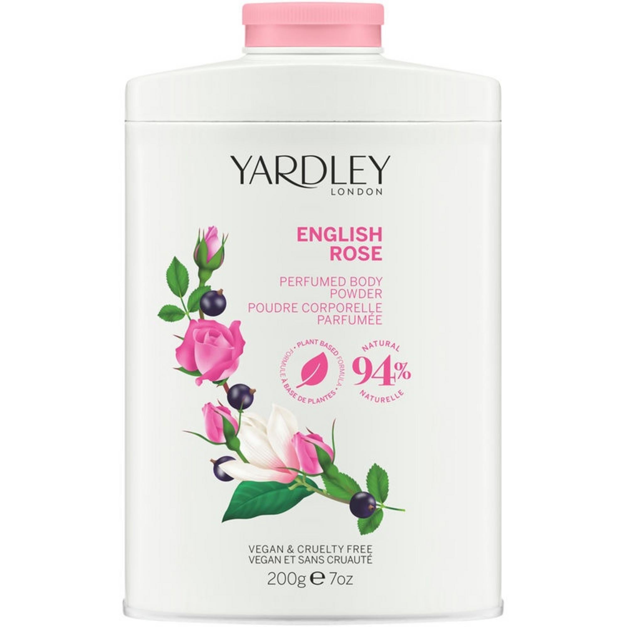 Yardley, English Rose, Pudră pentru corp, 200 g
