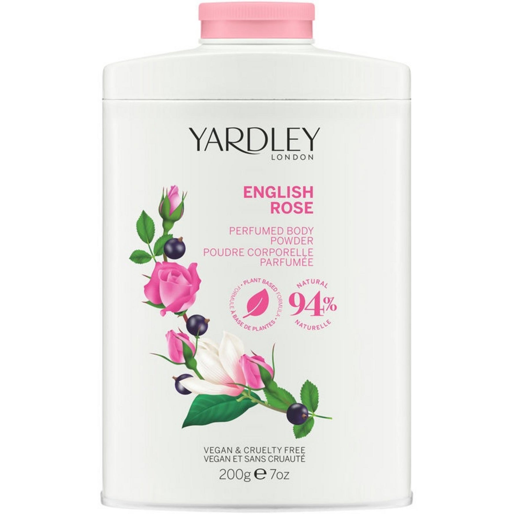 Yardley, English Rose, Pudră pentru corp, 200 g
