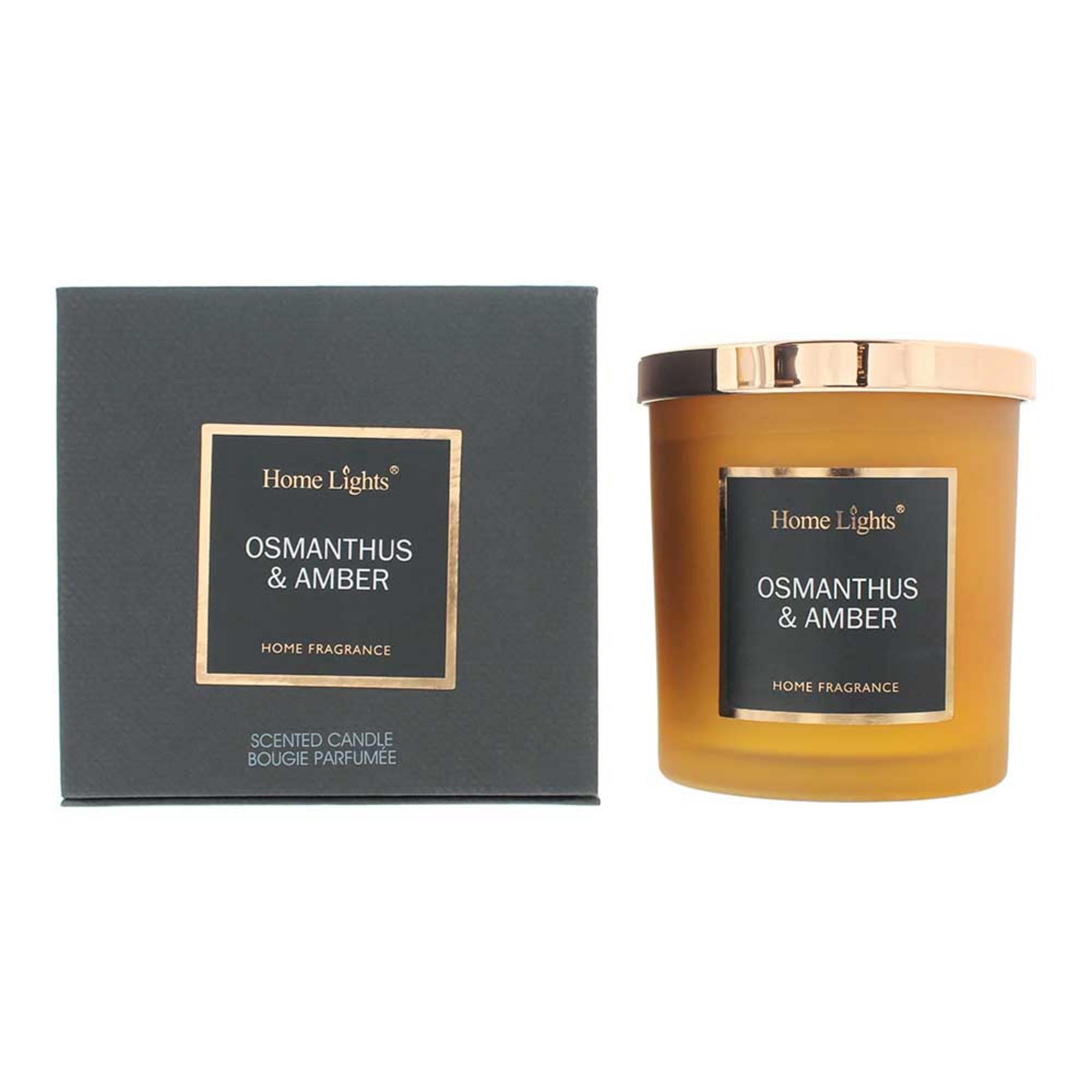 Home Lights, Osmanthus & Amber, Lumânare parfumată, 215 g