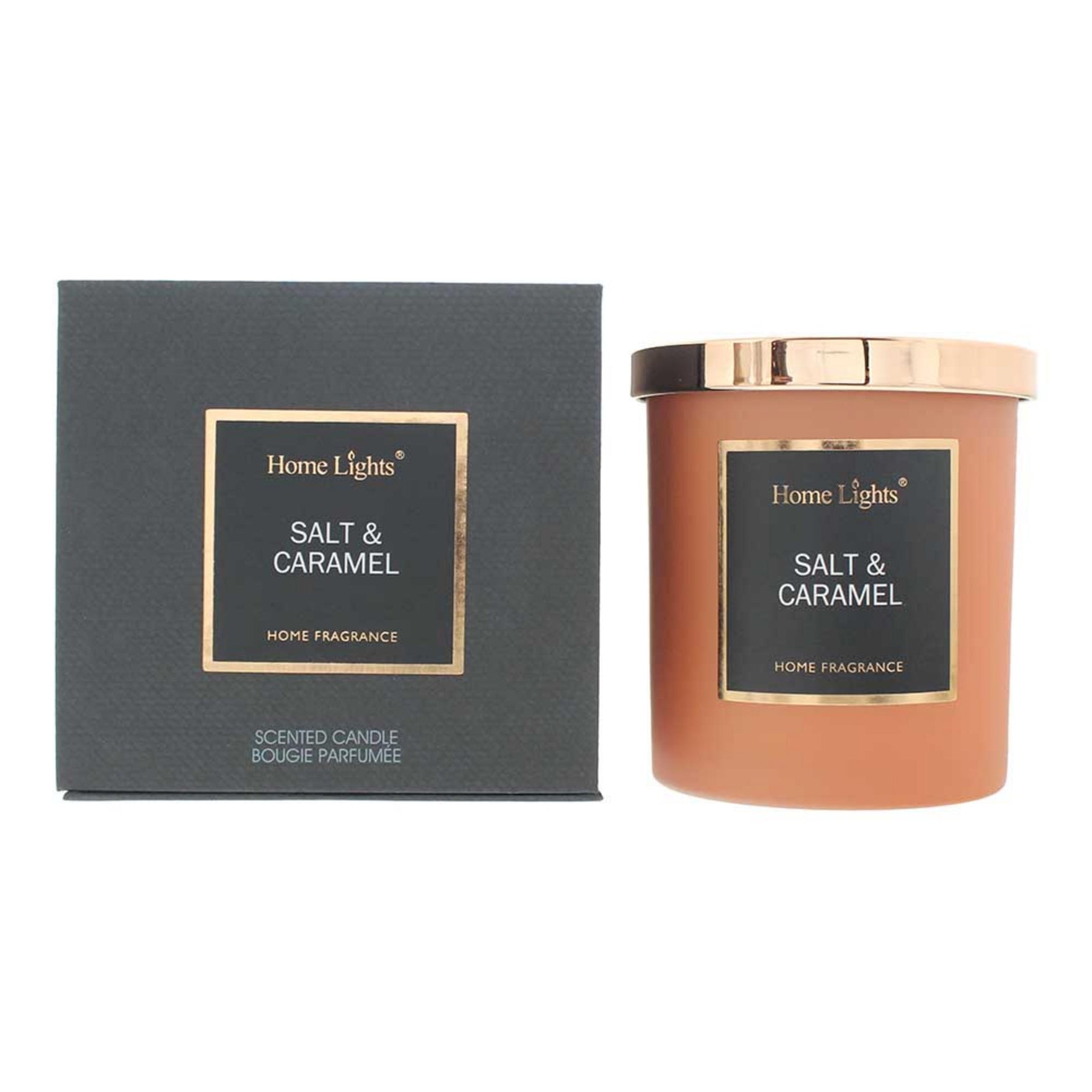 Home Lights, Salt & Caramel, Lumânare parfumată, 215 g