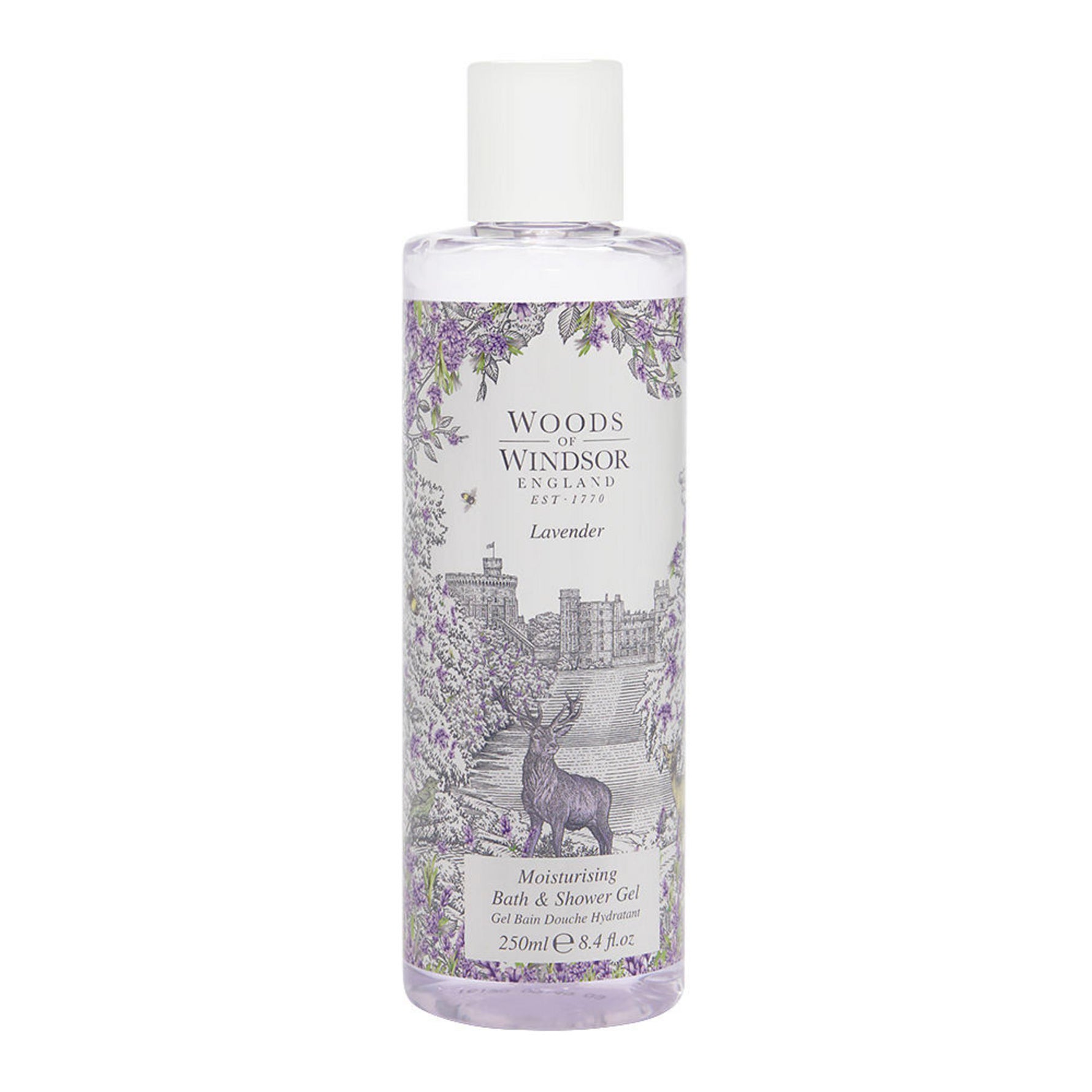 Woods Of Windsor, Lavender, Hidratează, Gel de duș, Pentru toate tipurile de piele, 250 ml