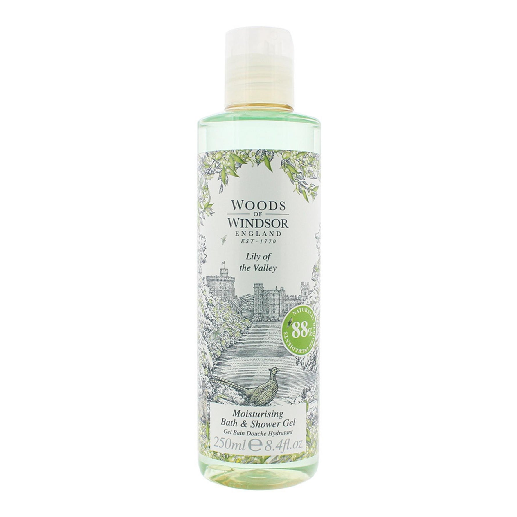 Woods Of Windsor, Lily Of The Valley, Hidratant, Gel de duș, Pentru toate tipurile de piele, 250 ml