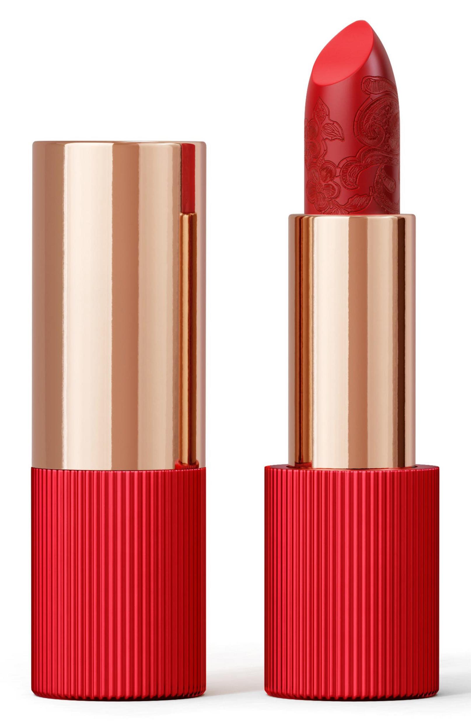 La Perla, Matte Silk, Mătase mată, Ruj cremos, 105, Roșu mac, 3.5 g