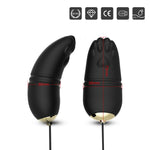 Telecomandă vibratoare Kitty din silicon, cu USB, neagră