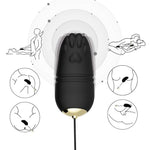Telecomandă vibratoare Kitty din silicon, cu USB, neagră