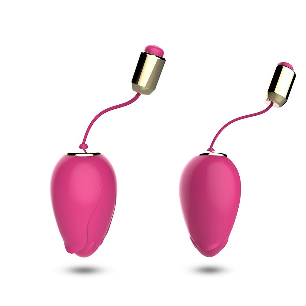 Ou vibrant cu telecomandă Mandala din silicon roz, USB