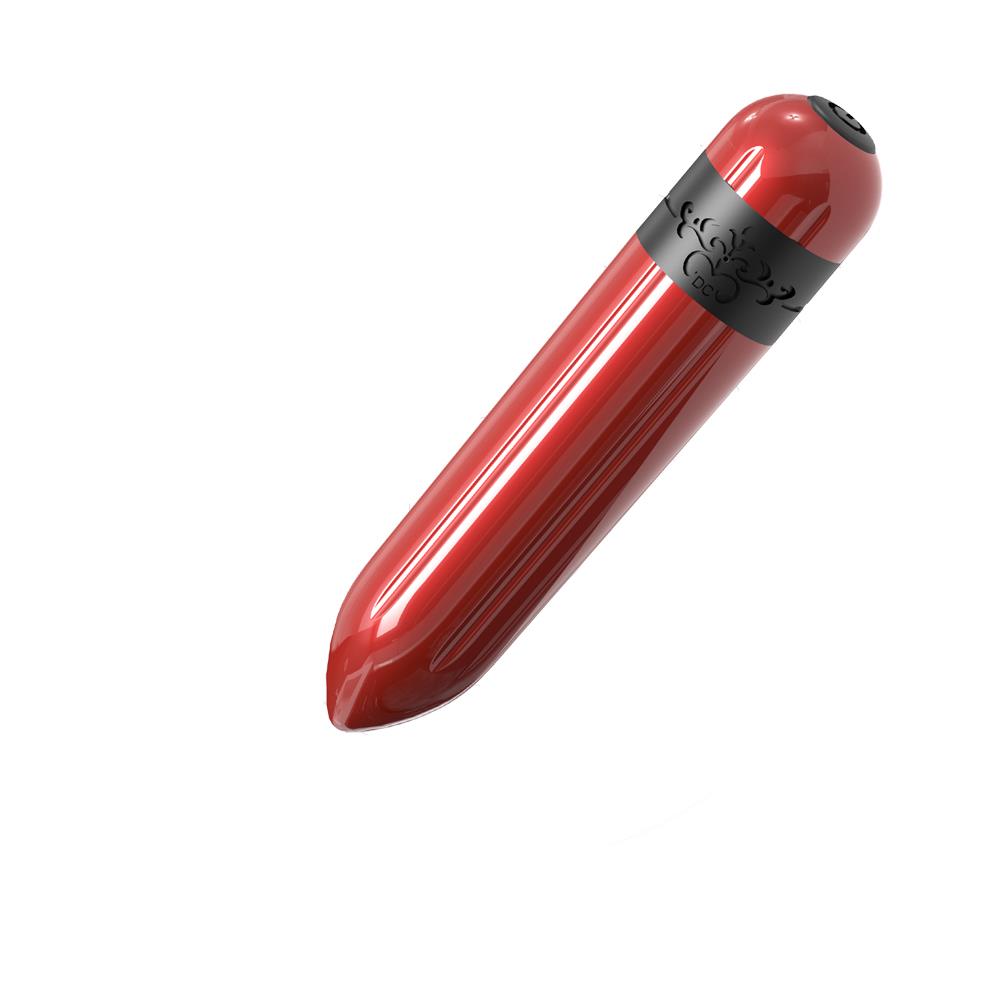 Mini vibrator rachetă, silicon roșu, USB, impermeabil