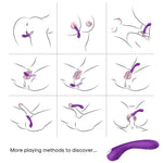 Vibrator Legend pentru punctul G, silicon violet, USB, 18 cm, impermeabil