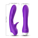 Vibrator Romance Silicon pentru Punct G Seria B Joy Purple USB 18cm