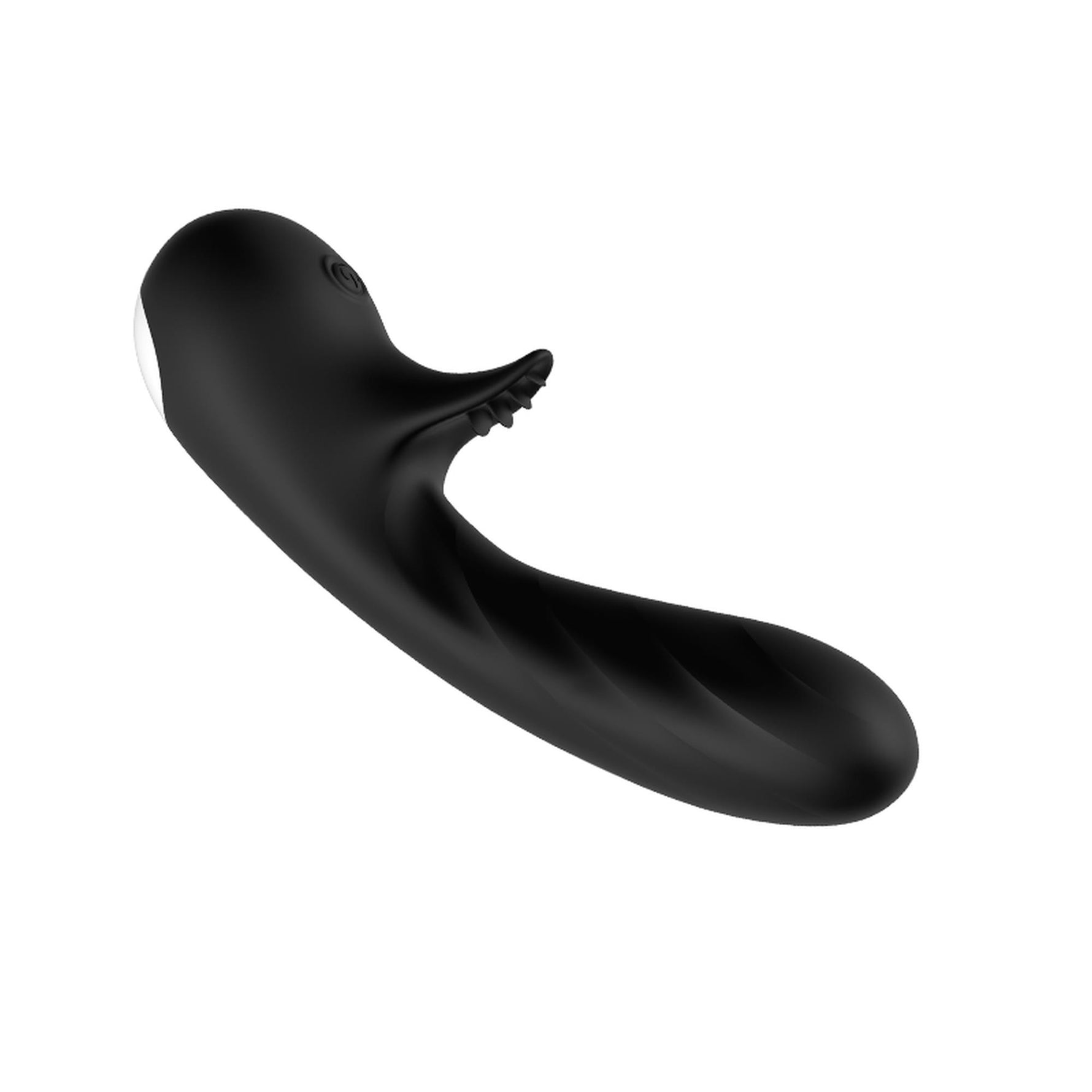 Vibrator Romance seria B Joy pentru punctul G, silicon negru, USB, 18 cm