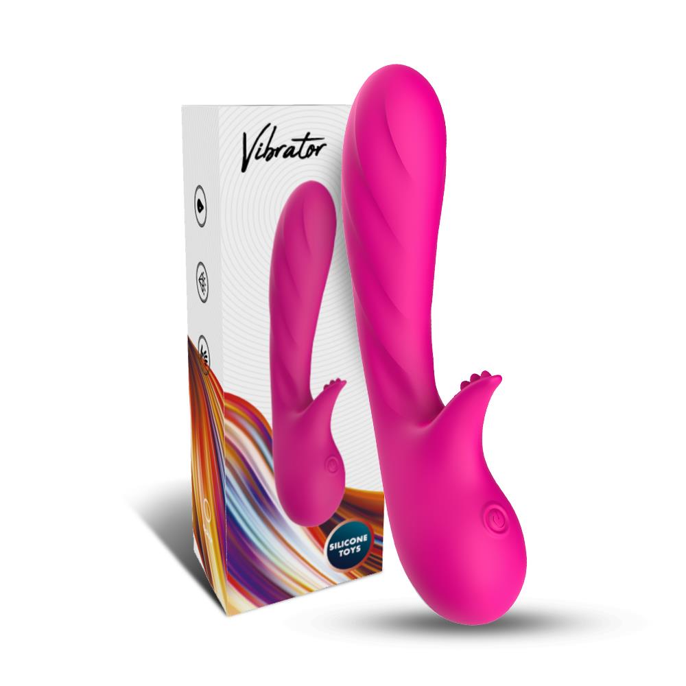 Vibrator pentru punctul G din silicon Joy seria B, roz, USB, 18 cm