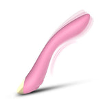 Vibrator pentru punctul G din silicon Joy Flamingo seria B, roz deschis, USB, 22 cm