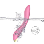Vibrator pentru punctul G din silicon Joy Flamingo seria B, roz deschis, USB, 22 cm