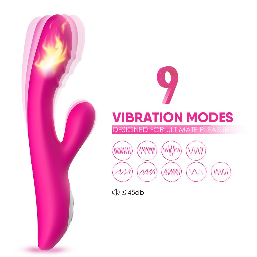 Vibrator Spark Joy încălzit pentru punctul G, silicon roz, USB