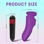 Vibrator pentru deget Aurora din silicon violet, USB
