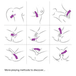 Vibrator pentru deget Aurora din silicon violet, USB