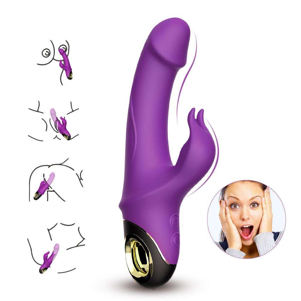 Vibrator B Series Joy Meteor din silicon, cu USB, mov, rezistent la apă