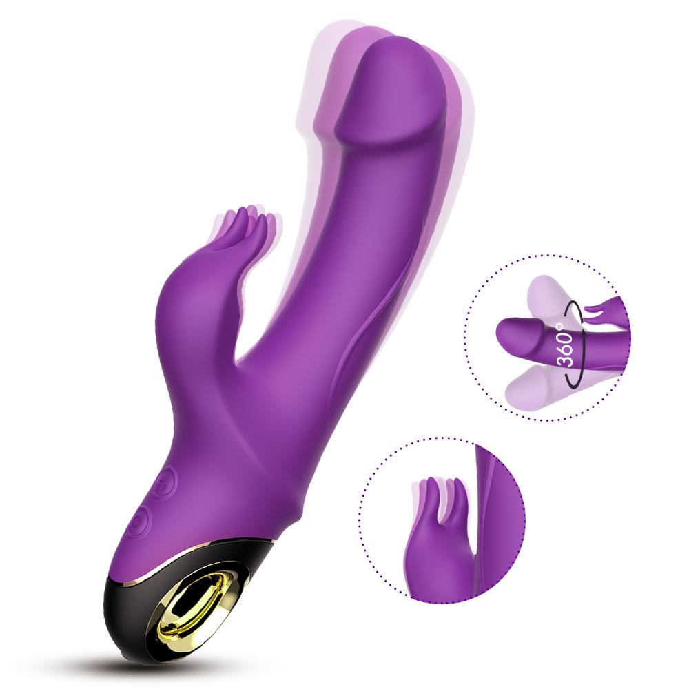 Vibrator B Series Joy Meteor din silicon, cu USB, mov, rezistent la apă