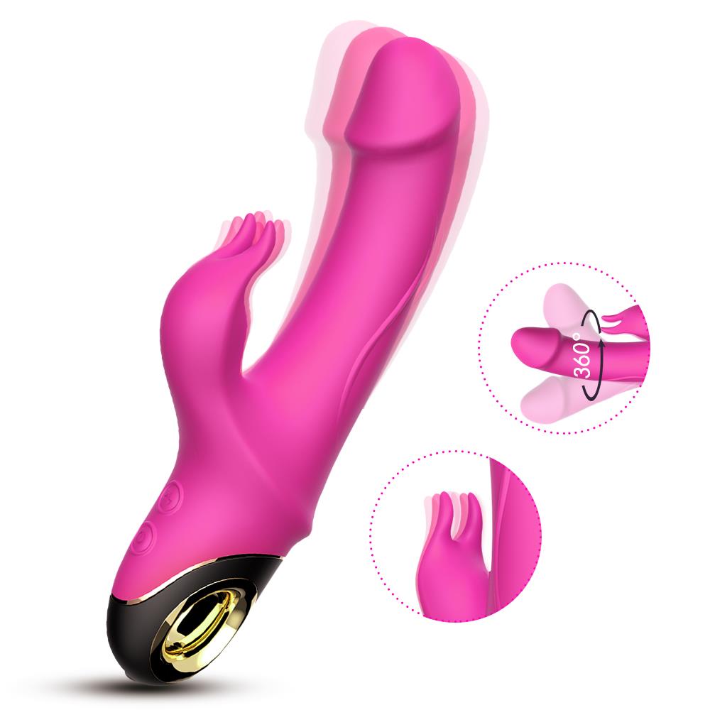 Vibrator B-Series Joy Meteor Silicon Iepuraș Roz USB 23 cm