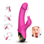 Vibrator B-Series Joy Meteor Silicon Iepuraș Roz USB 23 cm