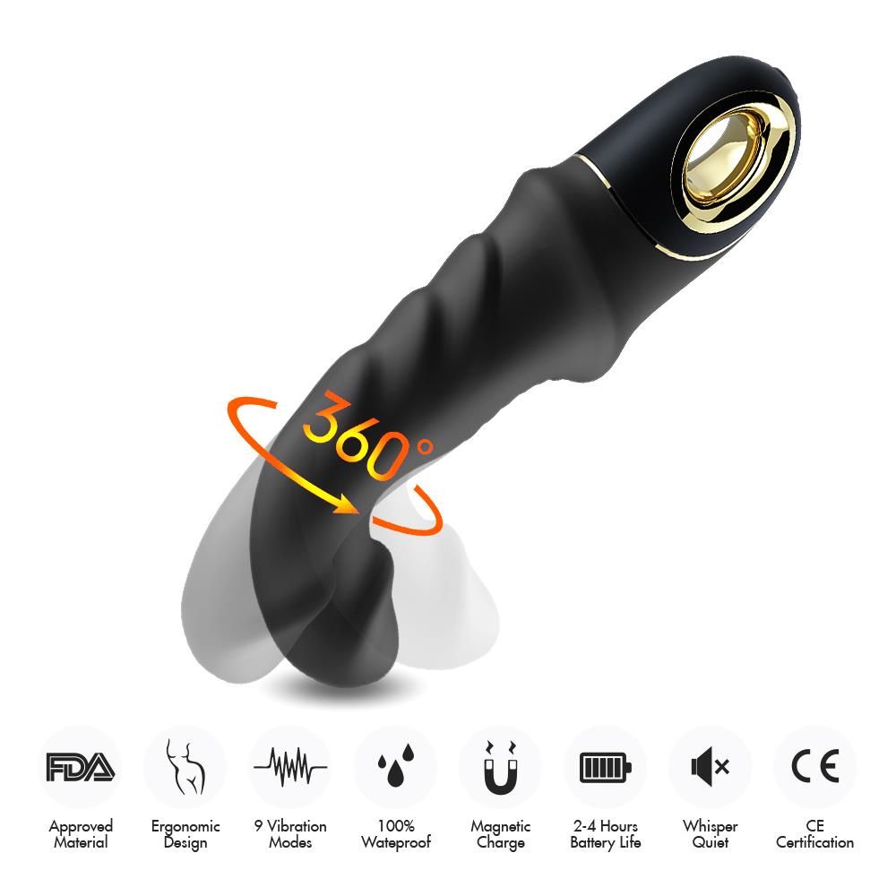 Vibrator Joyblade pentru punctul G, silicon, negru, USB, impermeabil
