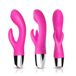 Vibrator B-Series Joy Silicone Bunny roz USB 20 cm