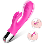 Vibrator B-Series Joy Silicone Bunny roz USB 20 cm