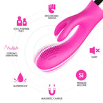 Vibrator B-Series Joy Silicone Bunny roz USB 20 cm
