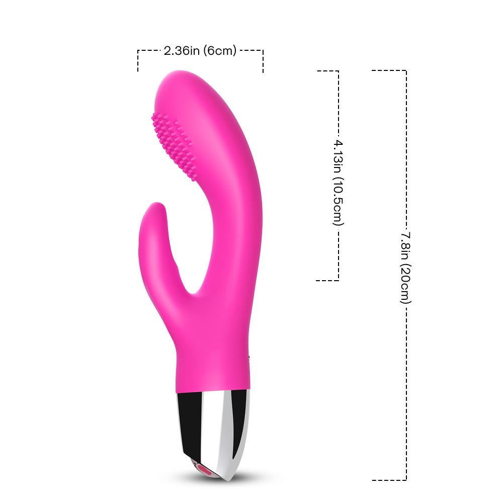Vibrator B-Series Joy Silicone Bunny roz USB 20 cm