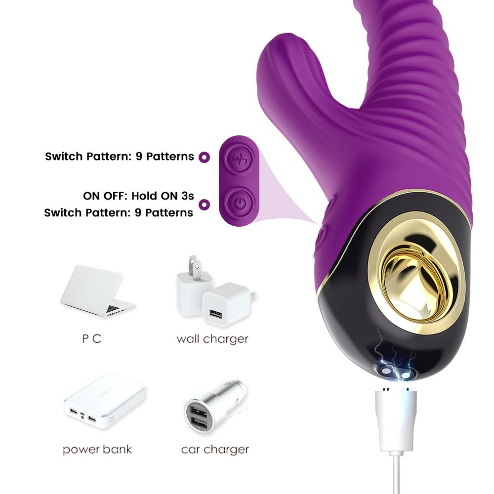 Vibrator Eternity pentru punctul G, silicon, violet, USB, impermeabil