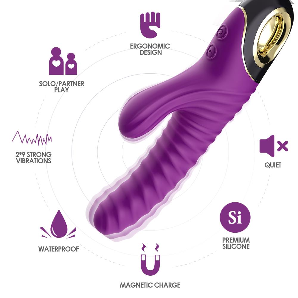 Vibrator Eternity pentru punctul G, silicon, violet, USB, impermeabil