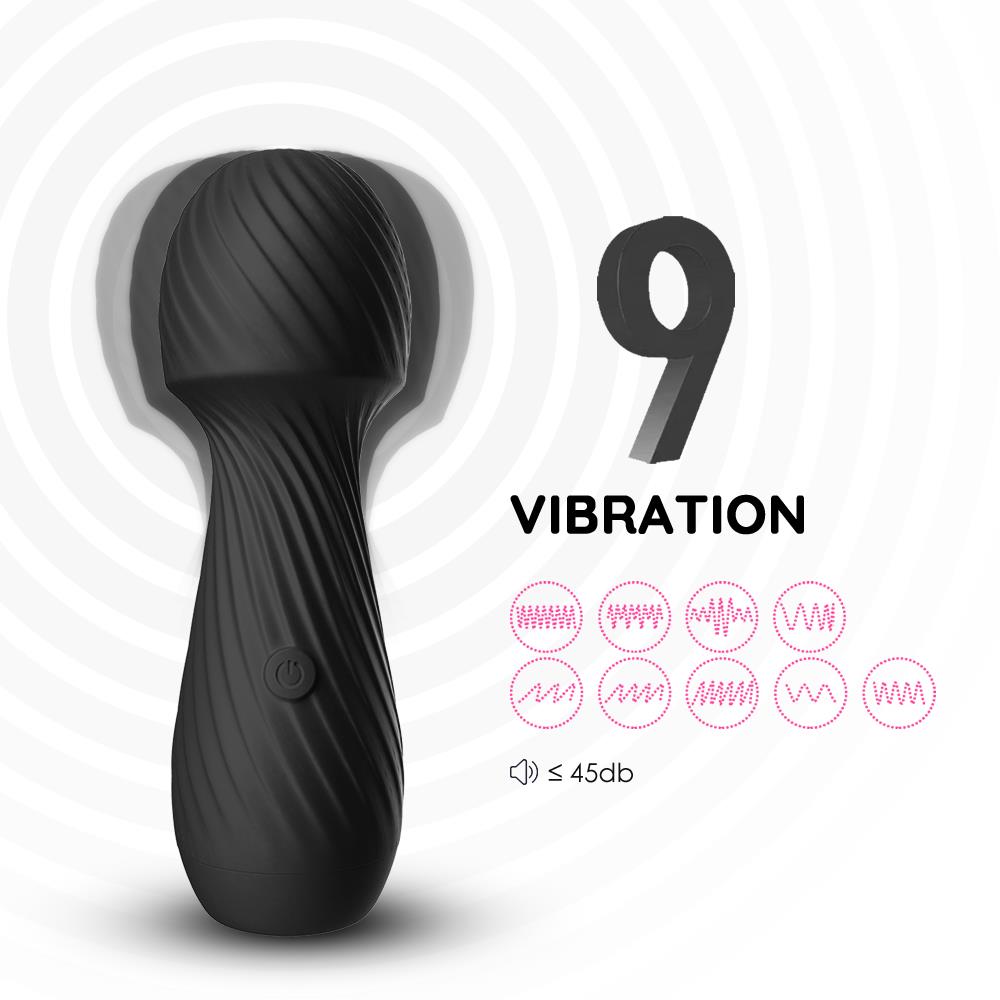 Masaj vibrant Dazzle seria B Joy, silicon negru, USB