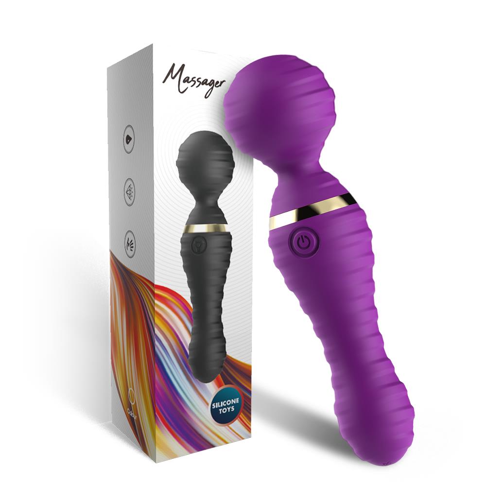 Masaj vibrator Freedom, silicon violet, USB, impermeabil, 19 cm