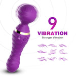 Masaj vibrator Freedom, silicon violet, USB, impermeabil, 19 cm