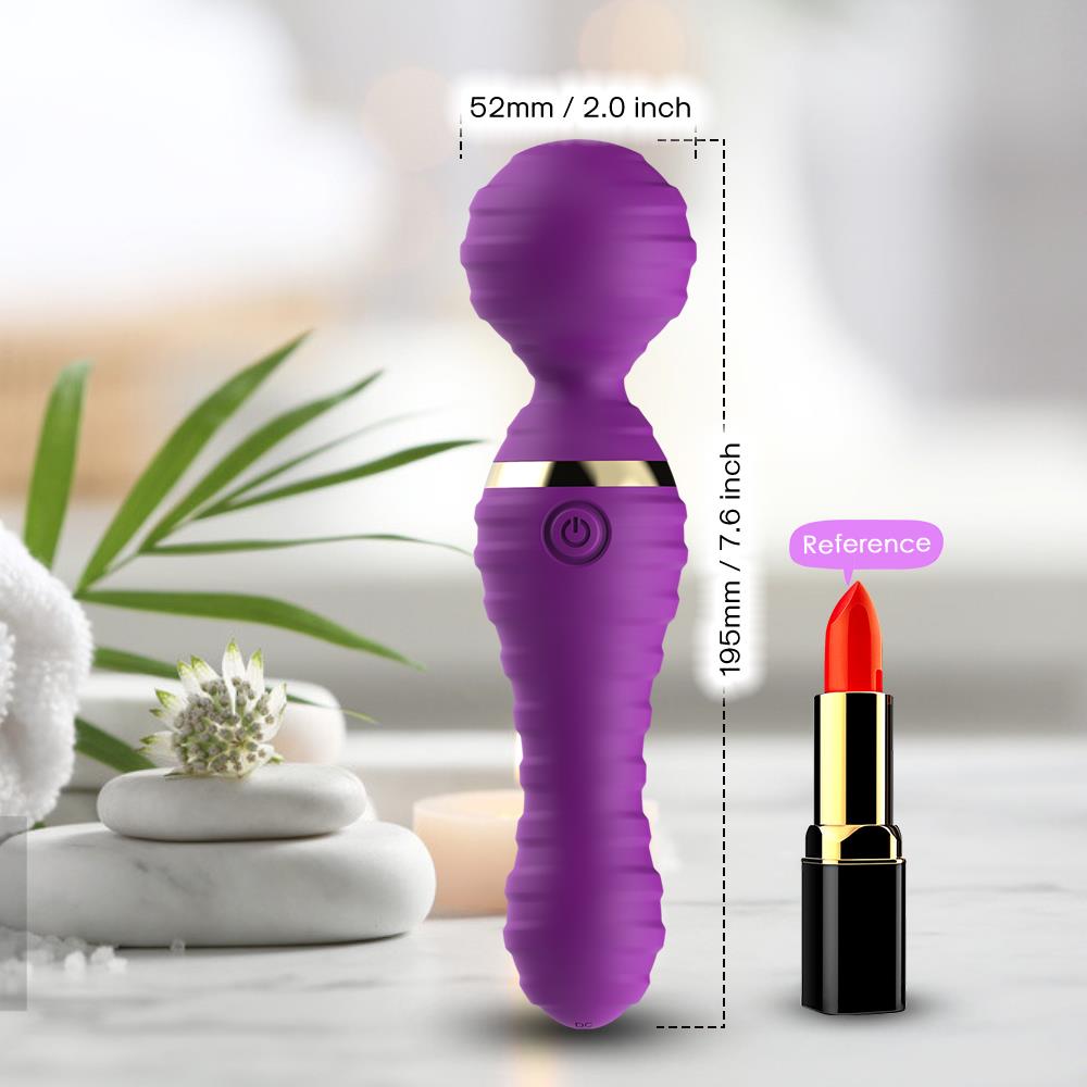 Masaj vibrator Freedom, silicon violet, USB, impermeabil, 19 cm