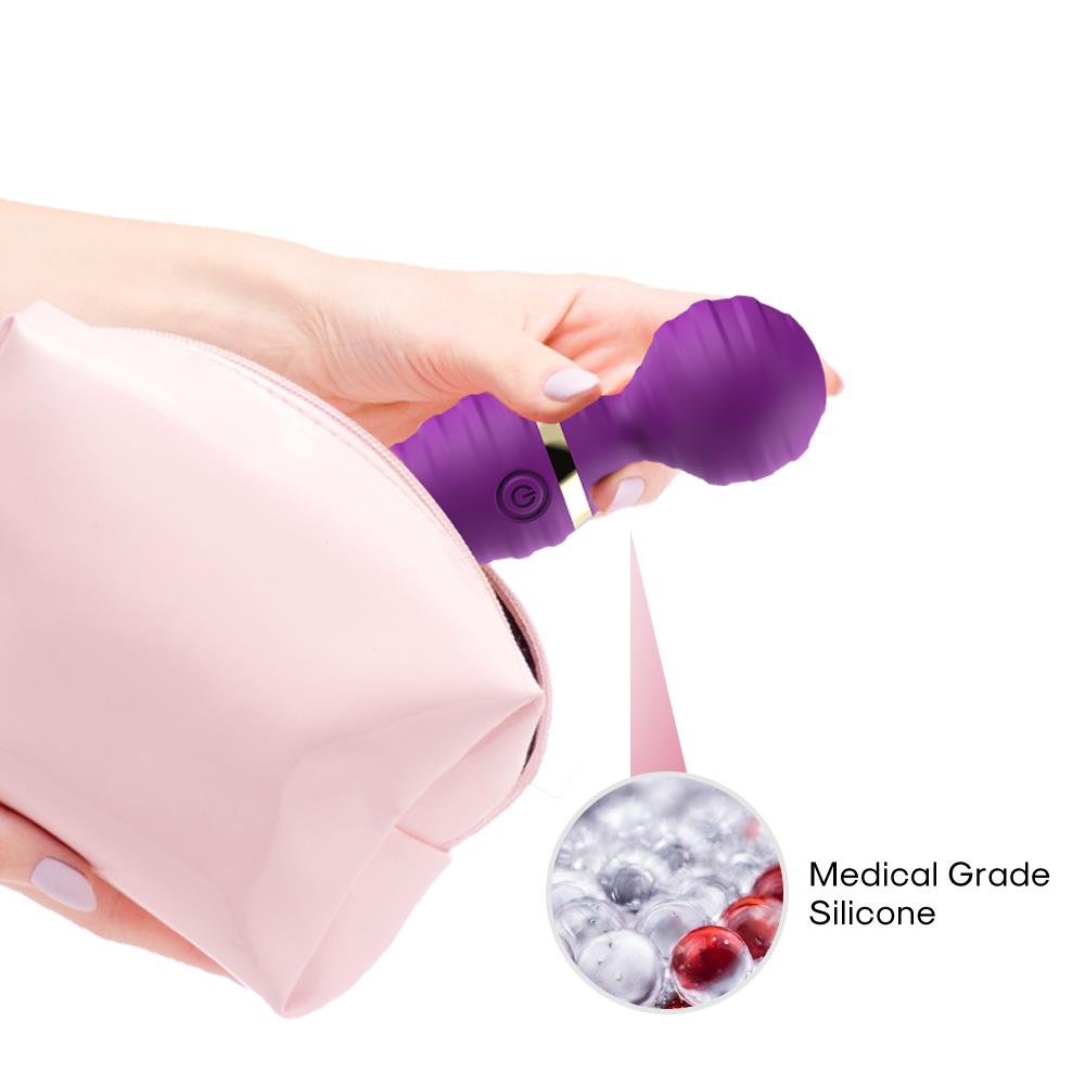 Masaj vibrator Freedom, silicon violet, USB, impermeabil, 19 cm