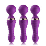 Masaj vibrator Freedom, silicon violet, USB, impermeabil, 19 cm