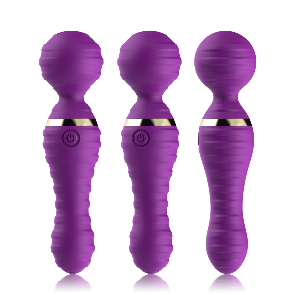 Masaj vibrator Freedom, silicon violet, USB, impermeabil, 19 cm