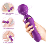 Masaj vibrator Freedom, silicon violet, USB, impermeabil, 19 cm