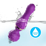 Masaj vibrator Freedom, silicon violet, USB, impermeabil, 19 cm