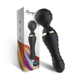 Masaj vibrator Freedom Joy din silicon, negru, USB, impermeabil