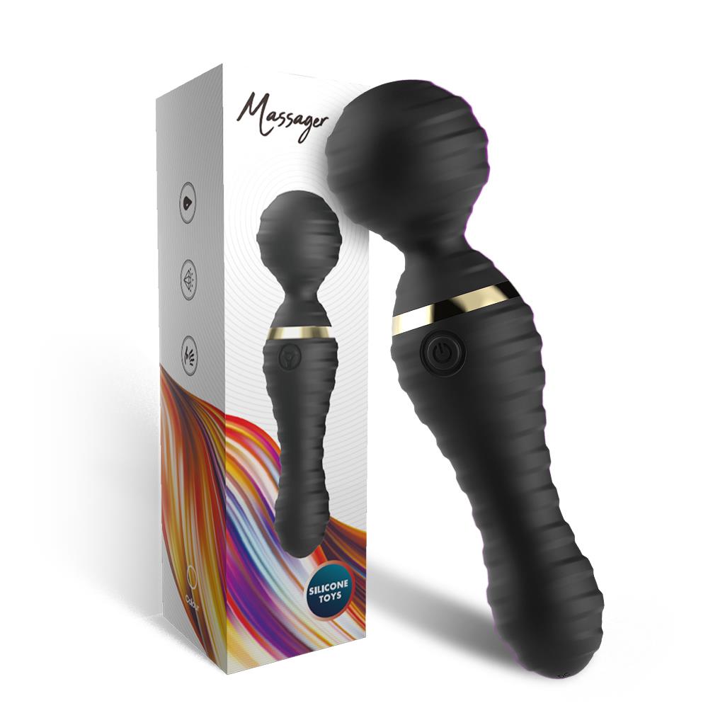 Masaj vibrator Freedom Joy din silicon, negru, USB, impermeabil